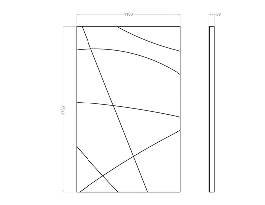 Acoustic Wall Art Panels FUSION 1 dimensions Decormania eu