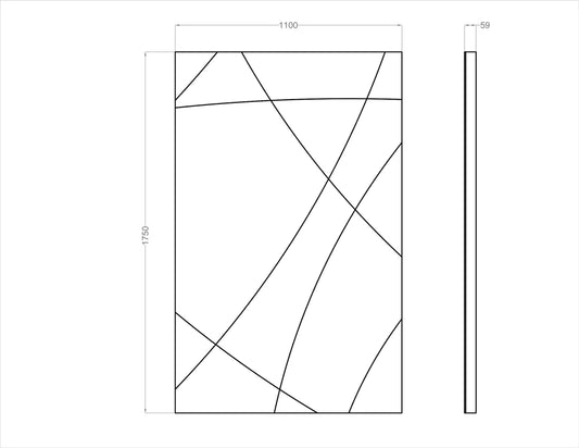 Acoustic Wall Art Panels FUSION 4 dimensions on white background DecorMania eu