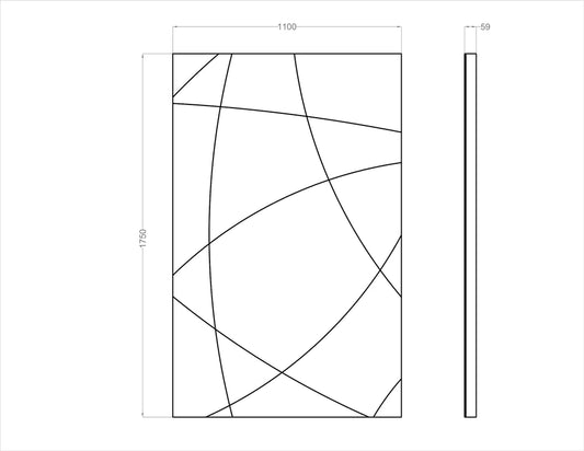 Acoustic Wall Art Panels FUSION 5 dimensions on white background DecorMania eu