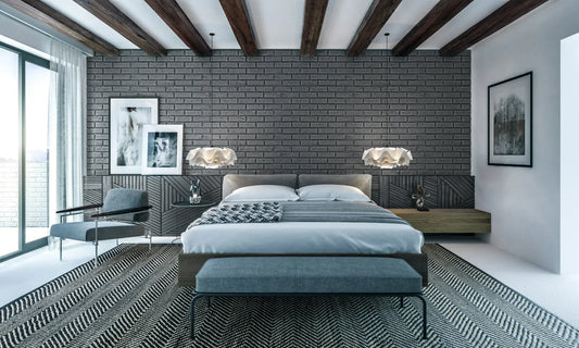 Brick Slips BOSTON Concrete Interior & Exterior - Box in bedroom interior Decormania.eu