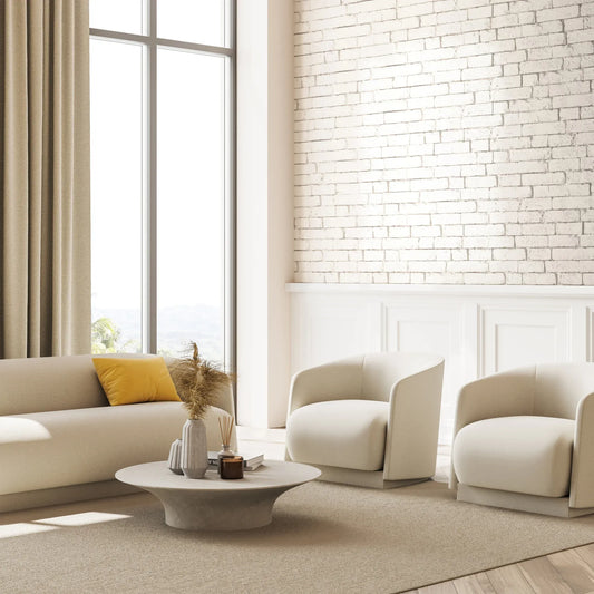 Brick Slips BRICKAL Gypsum Interior - Box in cream living room interior Decormania.eu