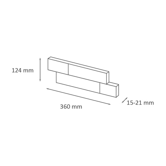 Brick Slips BRICKAL Gypsum Interior - Box on white background Decormania.eu