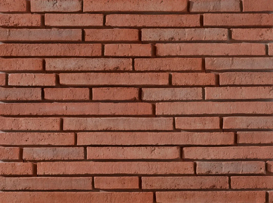 Brick Slips BRONX RED Concrete Interior & Exterior - Box texture closeup Decormania.eu
