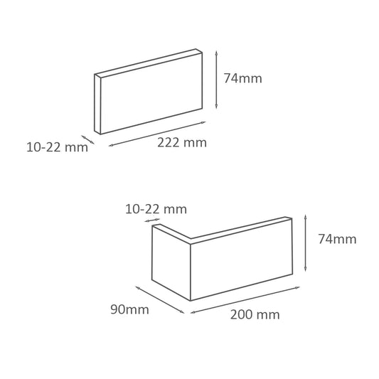 Brick Slips PARMA Gypsum Interior - Box on white background Decormania UK