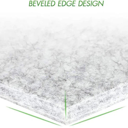 HEXA Acoustic 3D Felt PET Wall Panels closeup edge design BLACK DecorMania.eu