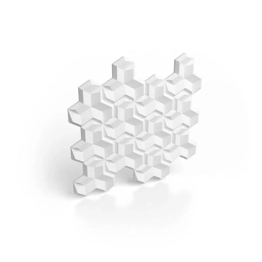 HEXA 2 Polystyrene Wall Art – 3D Decorative Panels on white background DecorMania.eu