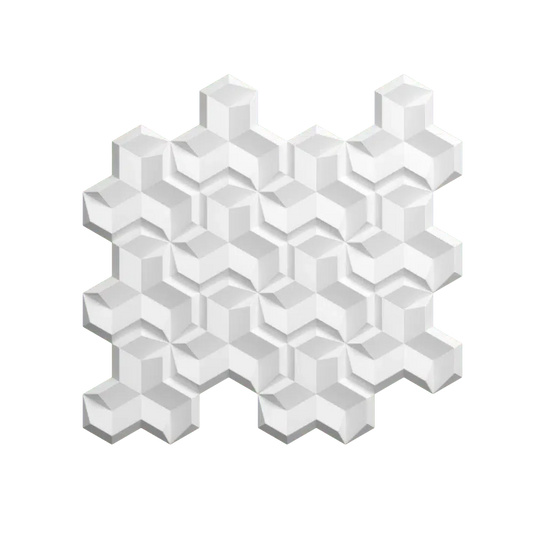 HEXA 2 Polystyrene Wall Art – 3D Decorative Panels on transparent background DecorMania.eu