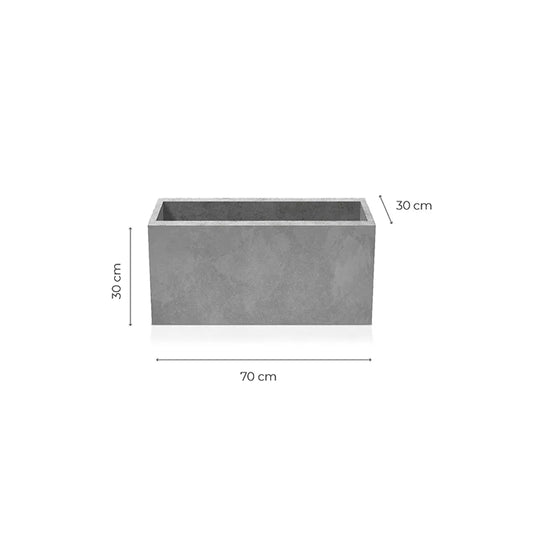 Outdoor Concrete Planters - Rectangle 30x70x30 cm on white background Decormania.eu