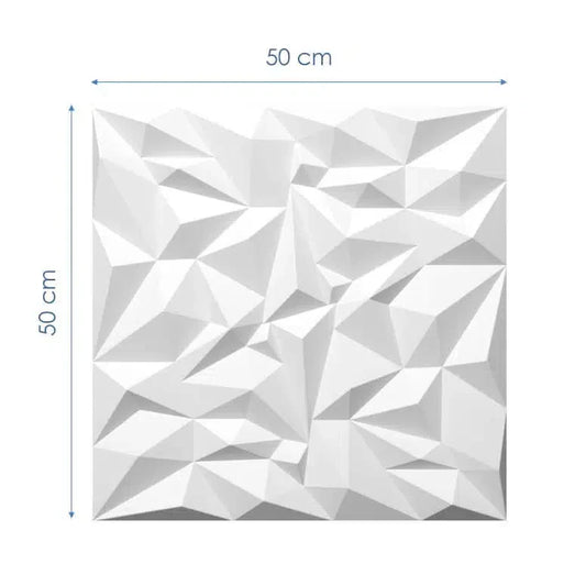 RHINESTONE Polystyrene Wall Art – 3D Decorative Panels on white background with dimensions DecorMania.eu