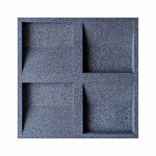 SQUARE 3D Cork Acoustic Wall Panels on white background BLUE DecorMania.eu