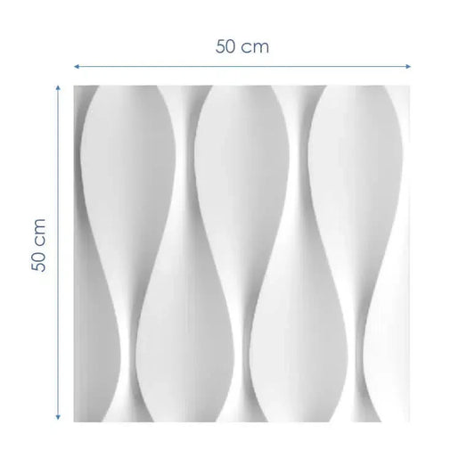 SANDGLASS Polystyrene Wall Art – 3D Decorative Panels on white background with dimensions DecorMania.eu