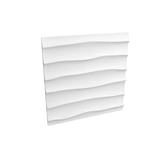 WAVES Polystyrene Wall Art – 3D Decorative Panels on transparent background DecorMania.eu