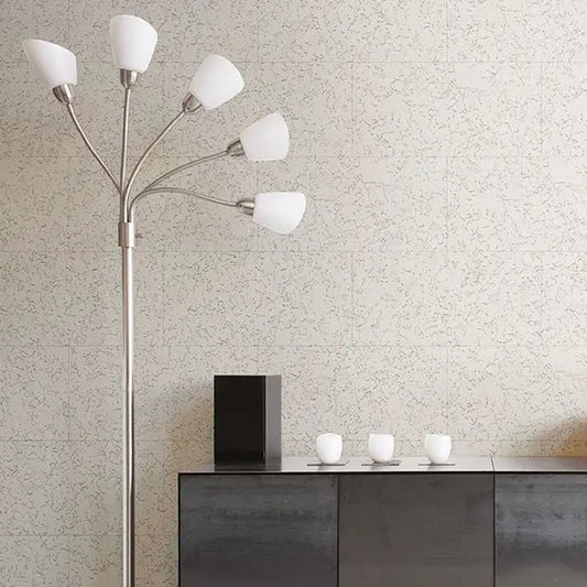 WHITE Acoustic Wall Cork Panels - box of 4 feature wall DecorMania.eu