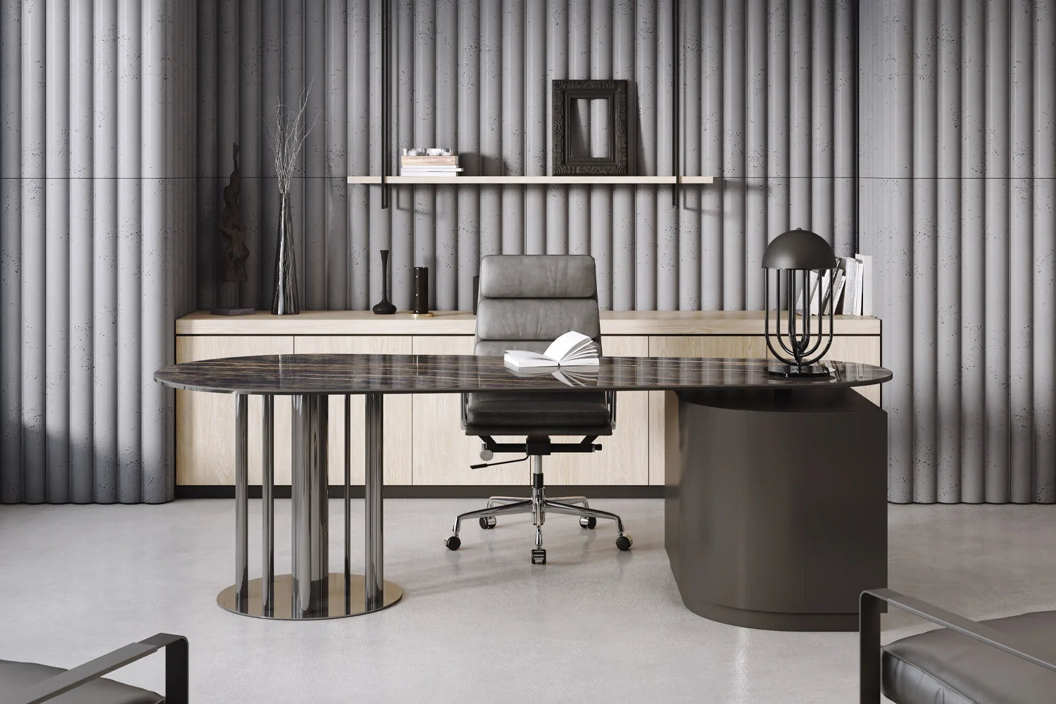 Concrete wall panels white feature wall
