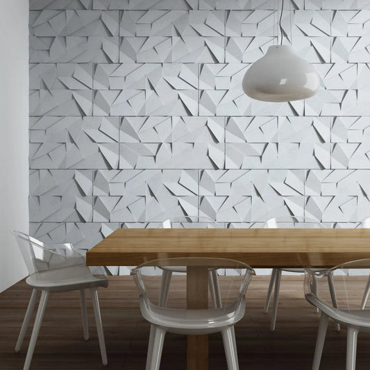 3D Concrete Wall Panels MULTICRYSTAL colour swatch on white background DecorMania EU