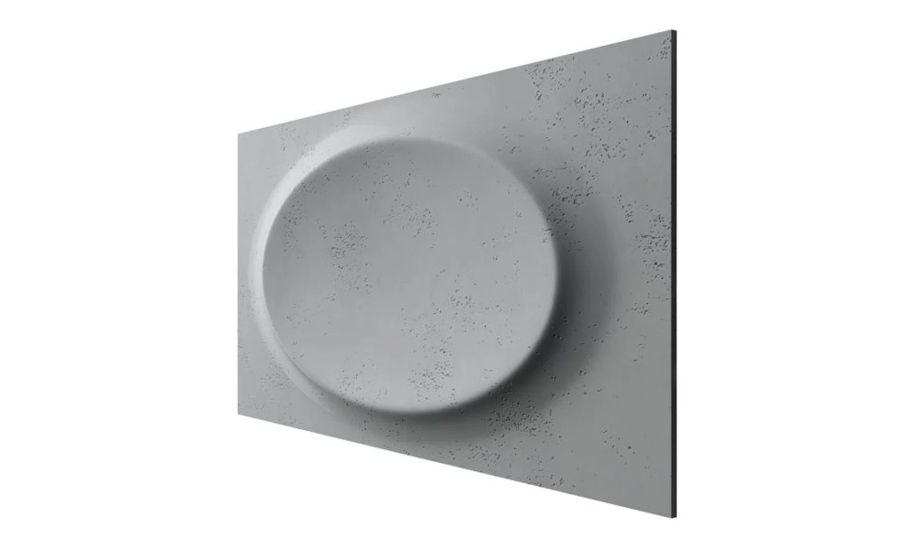 3D Concrete Wall Panel OVAL on a white background | DecorMania eu