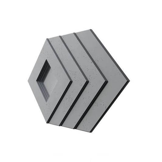 3D Concrete Wall Panels SHADOW colour swatch on white background DecorMania EU