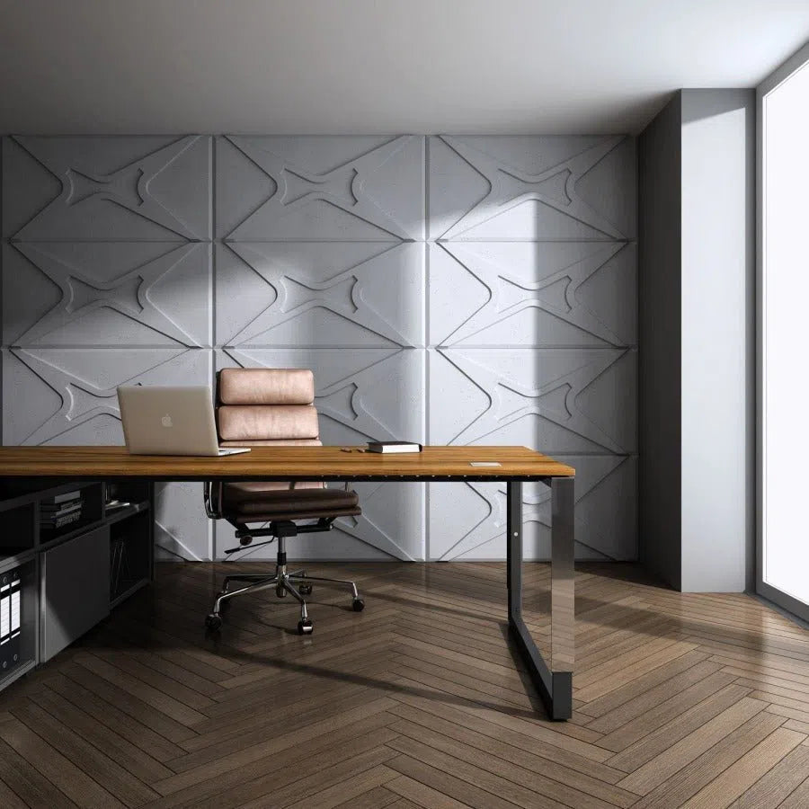 3D Concrete Wall Panels STARS in a classy office | DecorMania