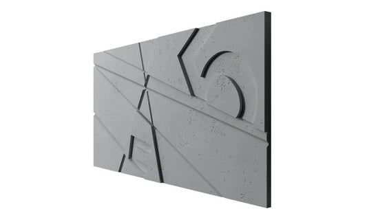 3D Concrete Wall Panel GRAPHICS on a white background | DecorMania EU