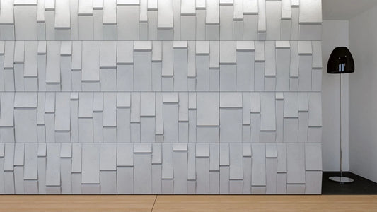 3D Concrete Wall Panels BREAKOUT white feature wall Decormania EU