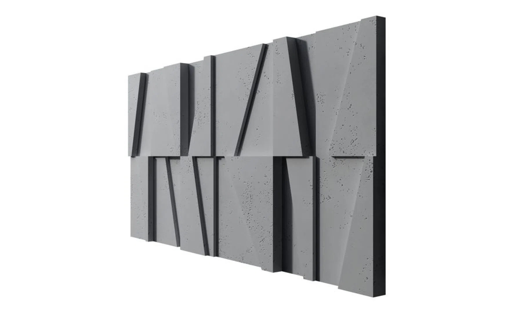 3D Concrete Wall Panels BOOKCASE on a white background | DecorMania eu