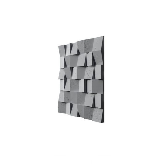 3D Concrete Wall Panels MULTISQUARES colour swatch on white background DecorMania eu