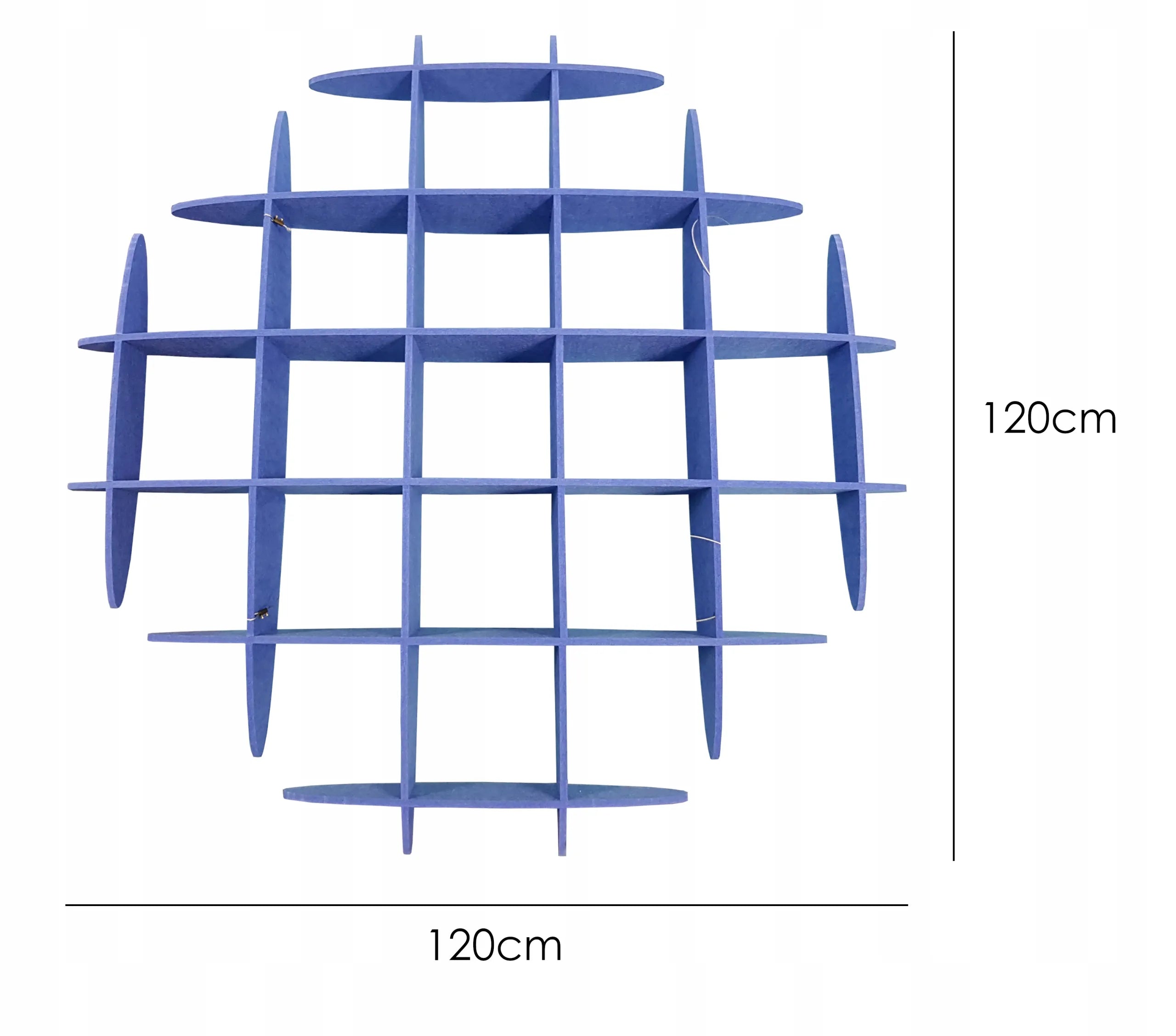 3D Felt Acoustic Ceiling Baffles - CIRCLE on white background with dimensions Decormania EU