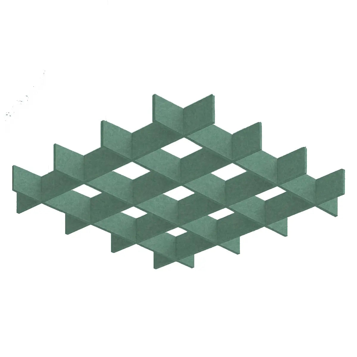 3D Felt Acoustic Ceiling Baffles - SQUARE on white background Decormania EU