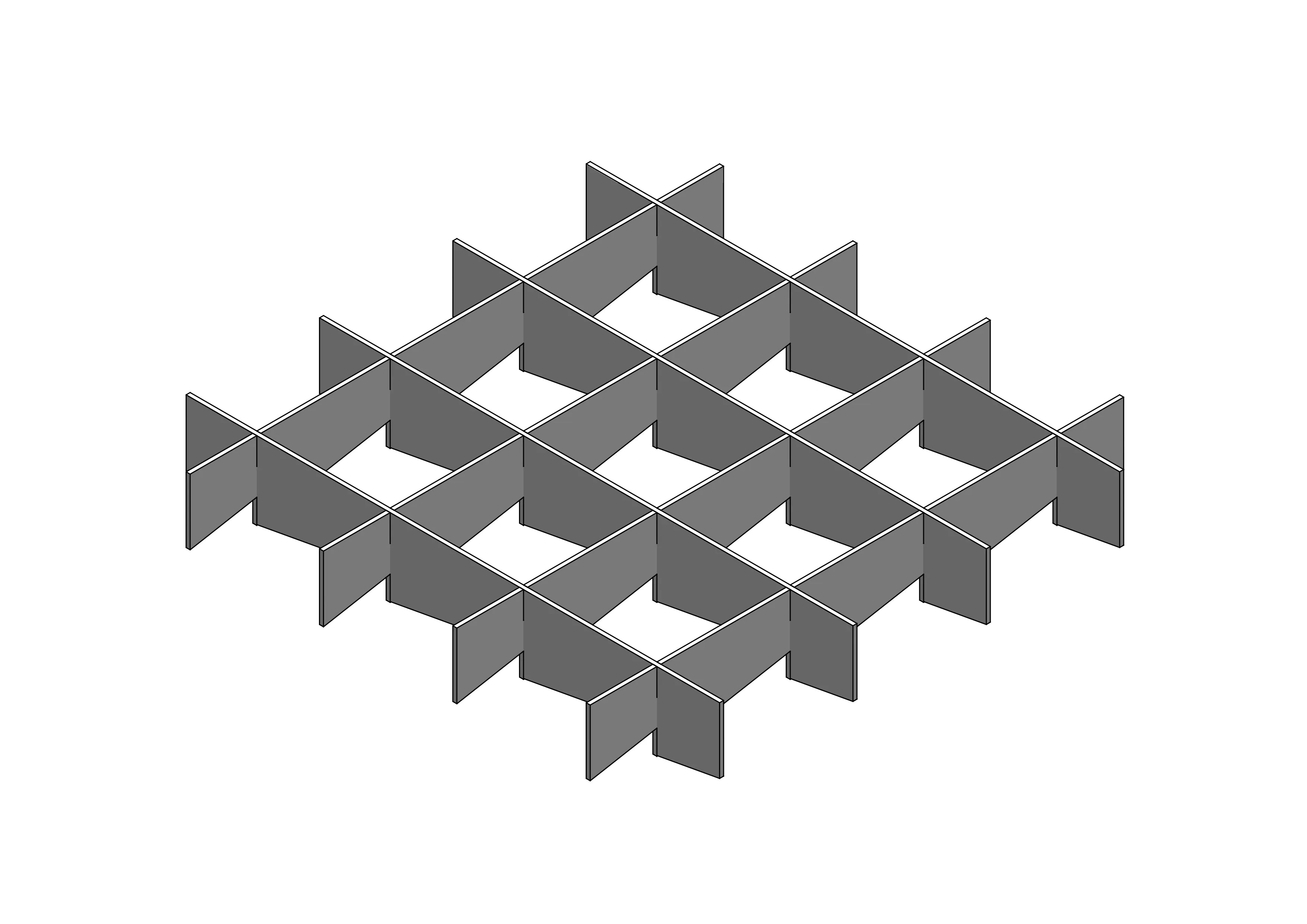 3D Felt Acoustic Ceiling Baffles - SQUARE on white background Decormania EU