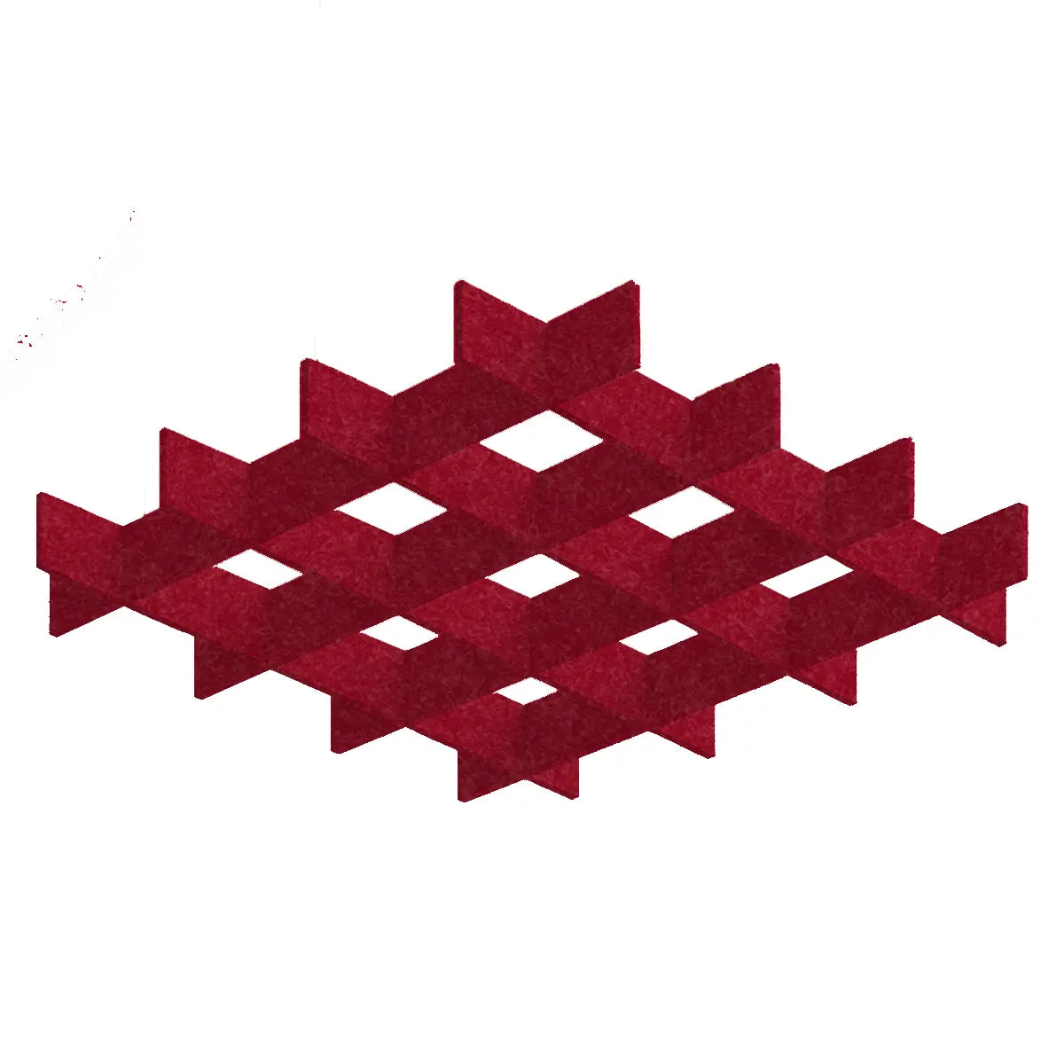 3D Felt Acoustic Ceiling Baffles - SQUARE on white background Decormania EU