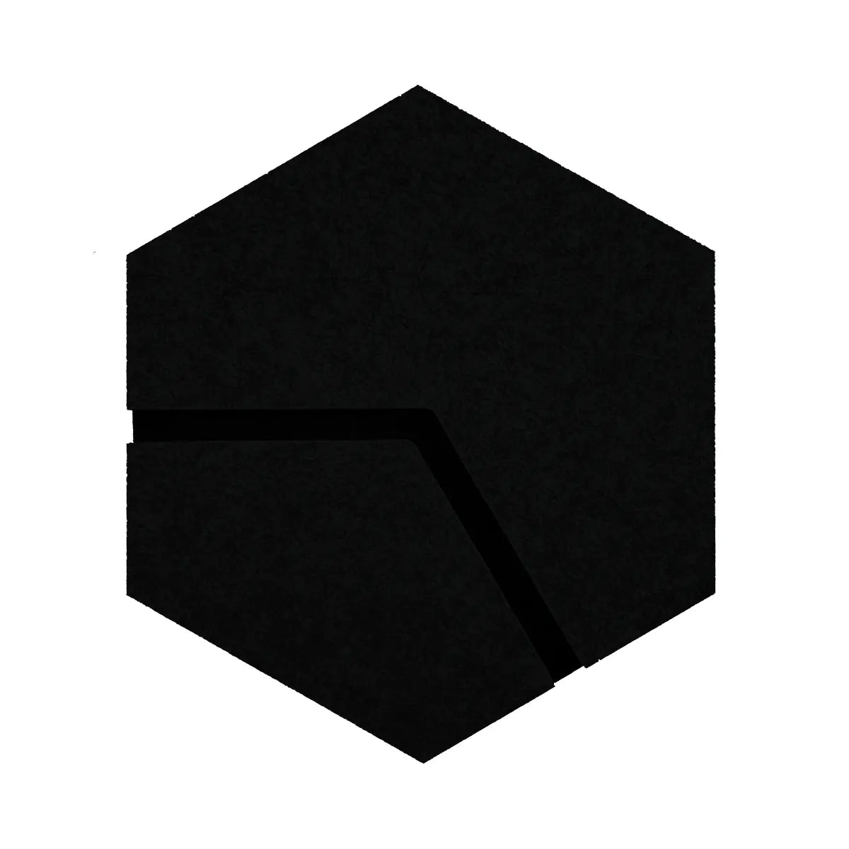 3D Felt Wall Tiles DECO2 black colour on white background Decormania EU