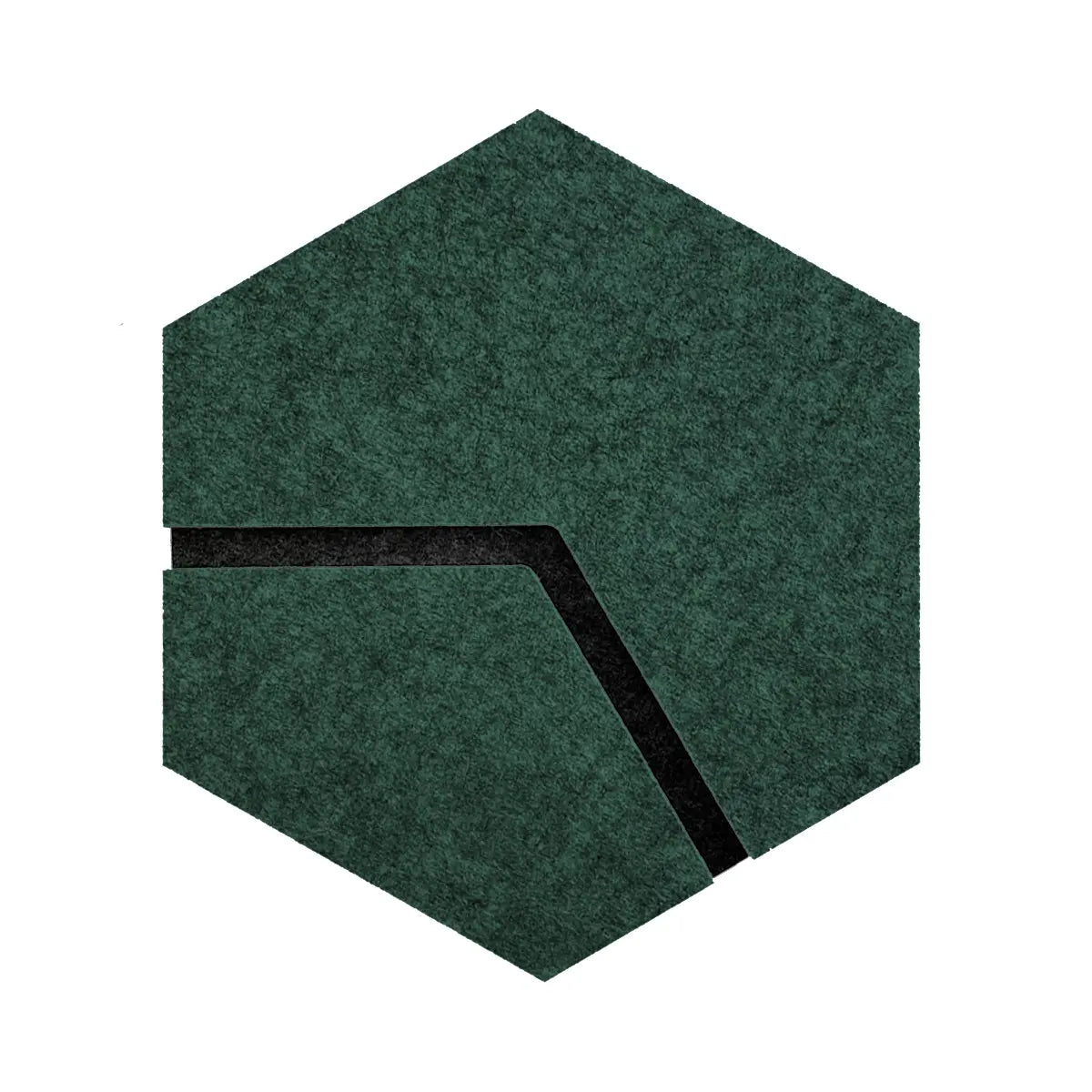 3D Felt Wall Tiles DECO2 bottle green swatch on white background Decormania EU