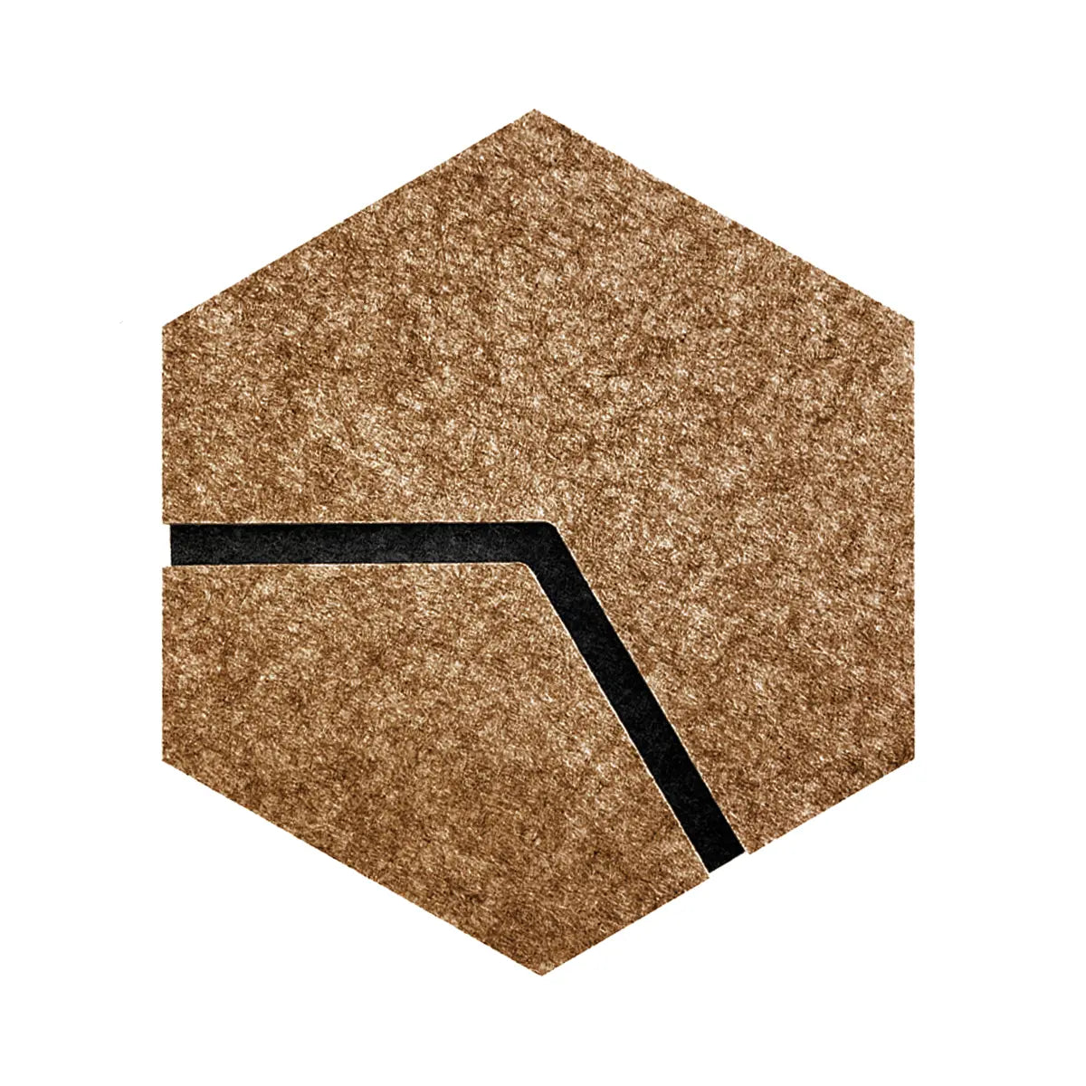 3D Felt Wall Tiles DECO2 dark brown colour on white background Decormania EU