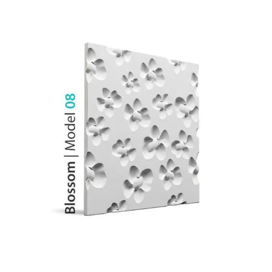 3D Gypsum Wall Art Panels on white background BLOSSOM DecorMania.eu