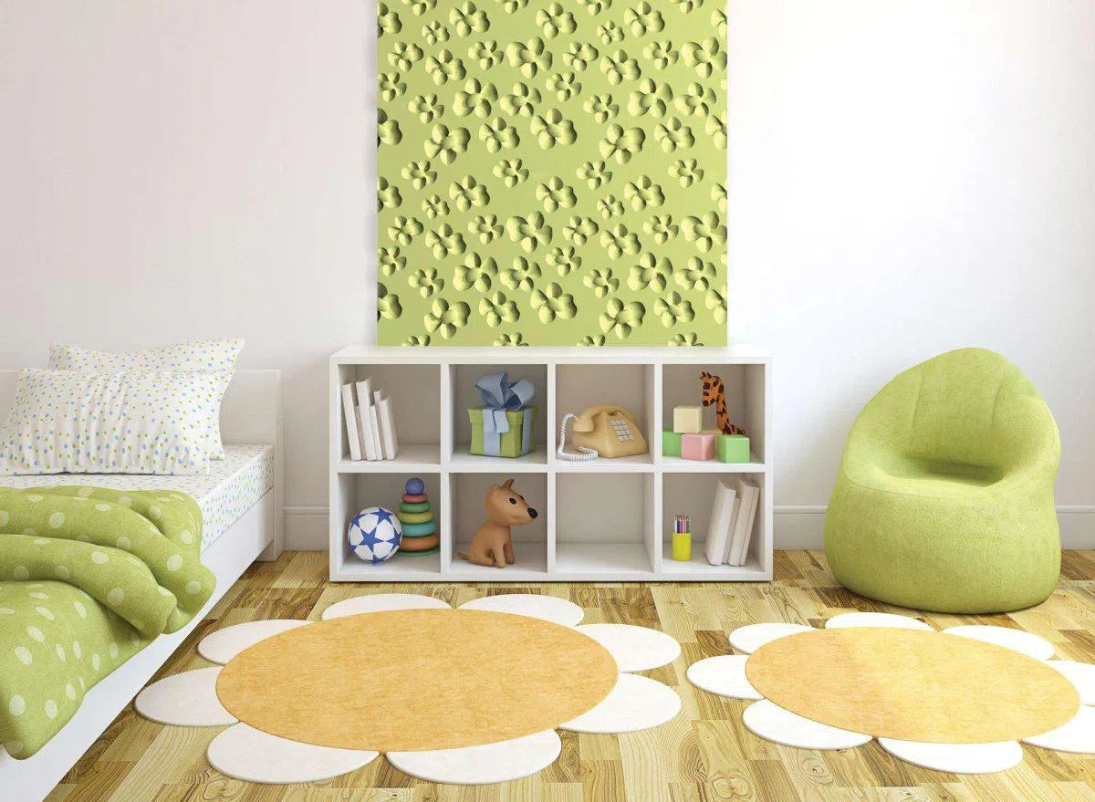 3D Gypsum Wall Art Panels in cozy bedroom BLOSSOM DecorMania.eu