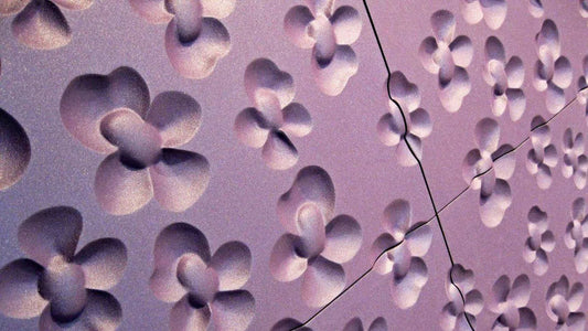 3D Gypsum Wall Art Panels painted closeup BLOSSOM DecorMania.eu