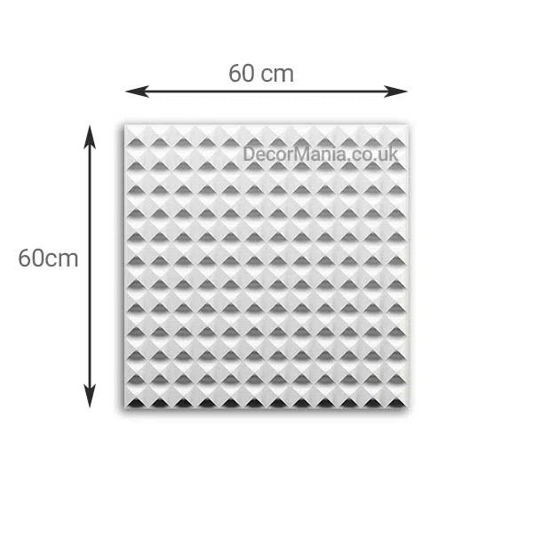 3D Gypsum Wall Art Panels with dimensions CHAOS 60x60 DecorMania.eu