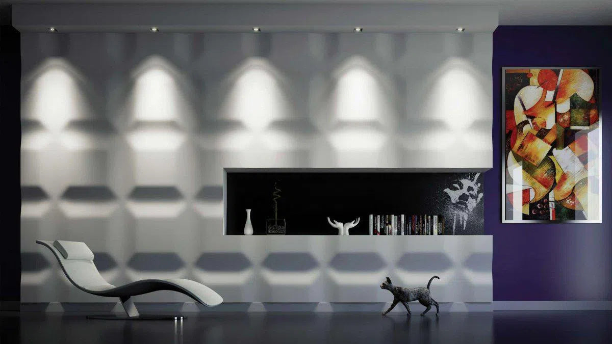 3D Gypsum Wall Art Panels in modern interior CHOCOLATE BAR DecorMania.eu
