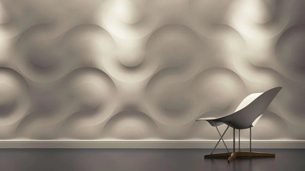3D Gypsum Wall Art Panels CURVES accent wall DecorMania.eu