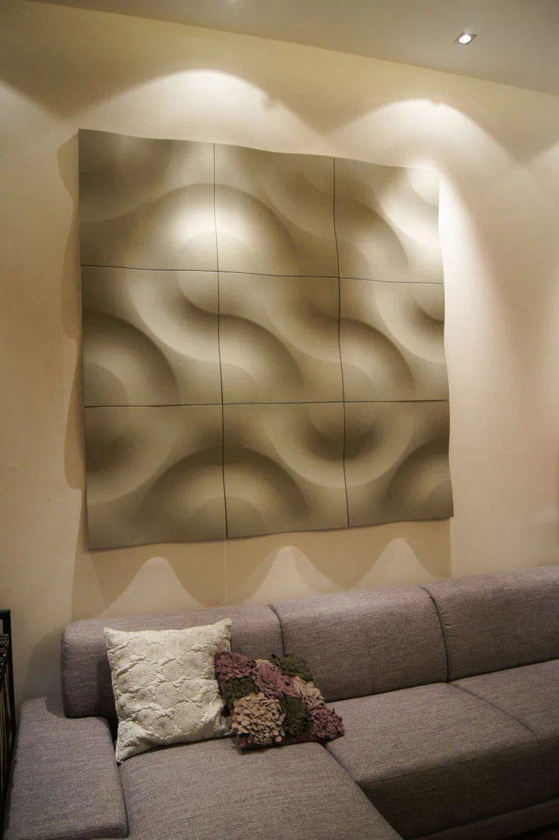 3D Gypsum Wall Art Panels CURVES as art piece DecorMania.eu