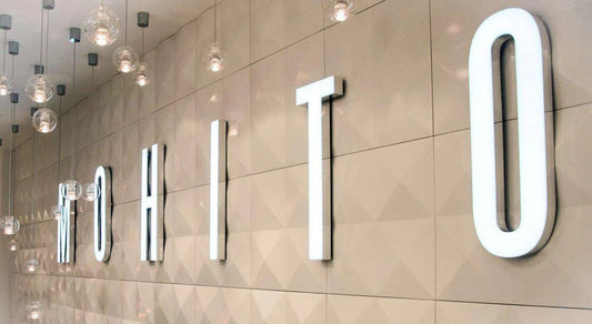 3D Gypsum Wall Art Panels in commercial space beige colour DIAMONDS DecorMania.eu