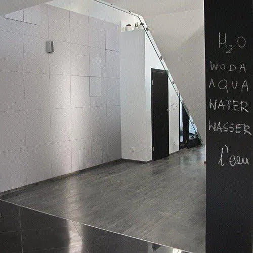 3D Gypsum Wall Art Panels in grey interior DOUBLE SQUARE Decormania.eu