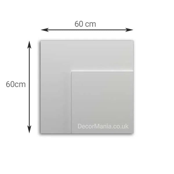 3D Gypsum Wall Art Panels with measurements DOUBLE SQUARE Decormania.eu