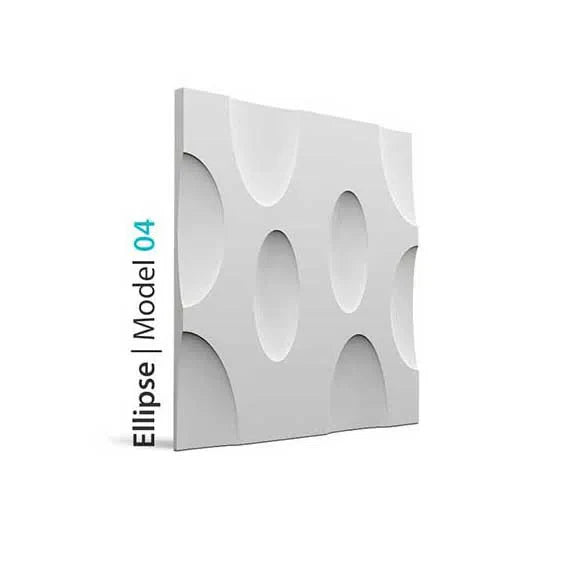 3D Gypsum Wall Art Panels on white background ELLIPSE DecorMania.eu