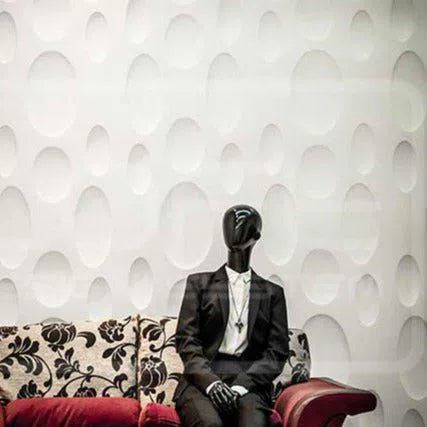 3D Gypsum Wall Art Panels accent wall closeup ELLIPSE DecorMania.eu