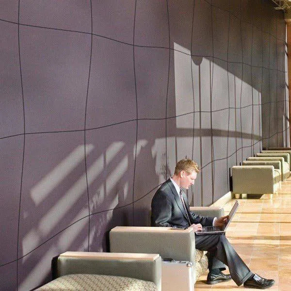 3D Gypsum Wall Art Panels FLEX in modern interior square DecorMania.eu