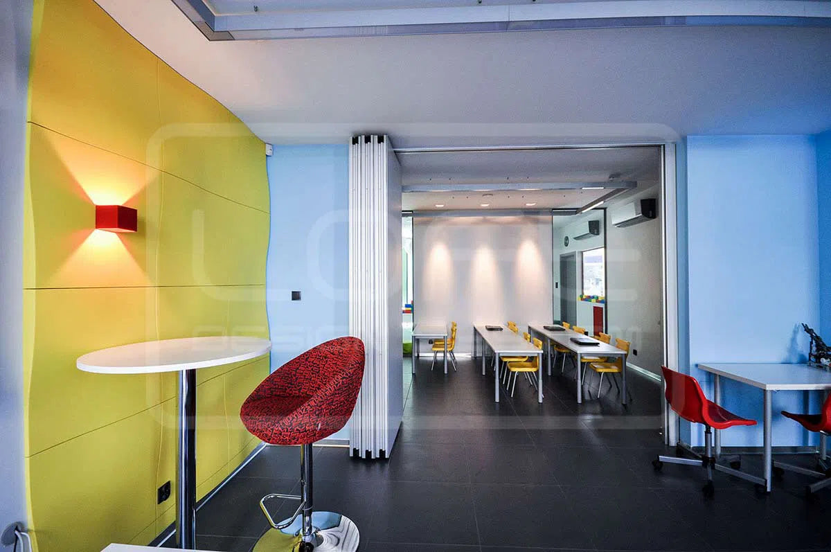 3D Gypsum Wall Art Panels FLEX in colorful modern interior DecorMania.eu