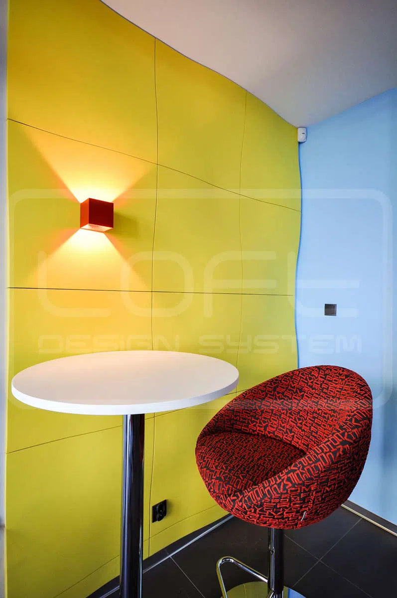 3D Gypsum Wall Art Panels FLEX in colorful interior DecorMania.eu