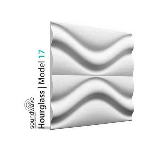 3D Gypsum Wall Art Panels on white background HOURGLASS DecorMania.eu