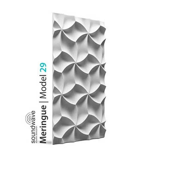 3D Gypsum Wall Art Panels on white background MERINGUE DecorMania.eu